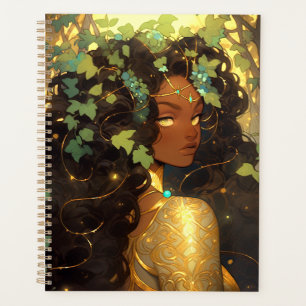 Agenda Diosa de la naturaleza Arte de fantasía afroameric