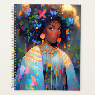 Agenda Diosa de la naturaleza Arte de fantasía afroameric