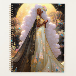 Agenda Diosa de la naturaleza Arte de fantasía afroameric