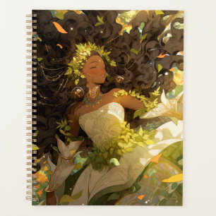 Agenda Diosa de la naturaleza Arte de fantasía afroameric