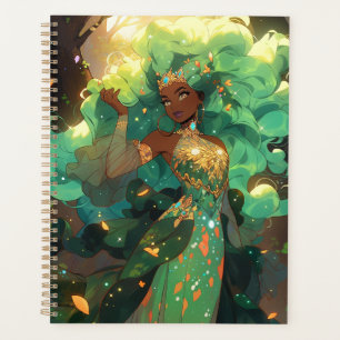 Agenda Diosa de la naturaleza Arte de fantasía afroameric