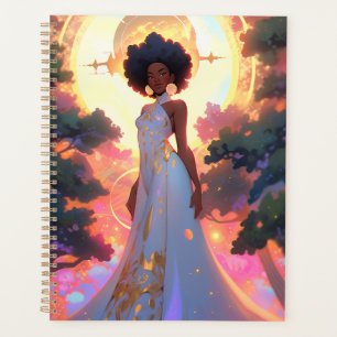Agenda Diosa de la naturaleza Arte de fantasía afroameric