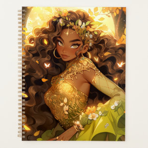 Agenda Diosa de la naturaleza Arte de fantasía afroameric