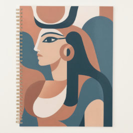 Agenda Diosa hathor egipcia Abstract Art Planner