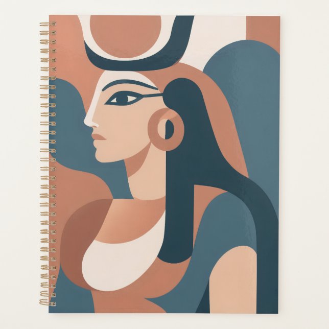 Agenda Diosa hathor egipcia Abstract Art Planner (Anverso)