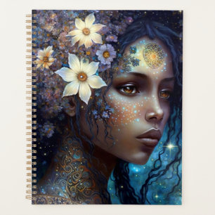 Agenda Diosa negra afroamericana reina arte fantastica P