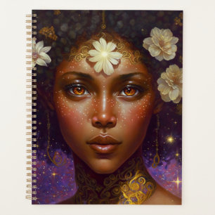 Agenda Diosa negra afroamericana reina arte fantastica P