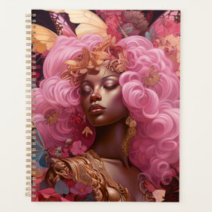 Agenda Diosa negra en rosa y oro
