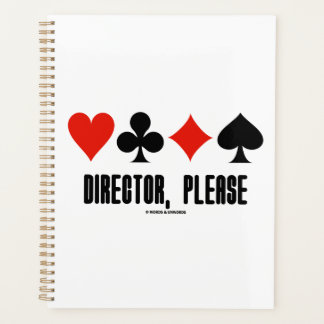 Agenda Director, Por Favor Cuatro Palos de Cartas Juego d