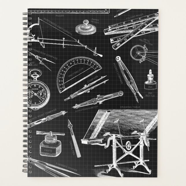 Agenda Diseñador de herramientas de arquitecto Blanco neg (Anverso)
