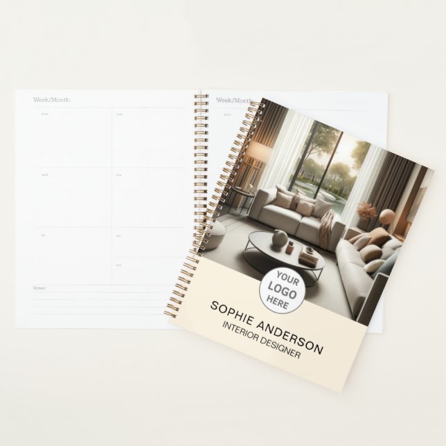 Agenda Diseñador de interiores logo personalizado foto cr (Demostración)