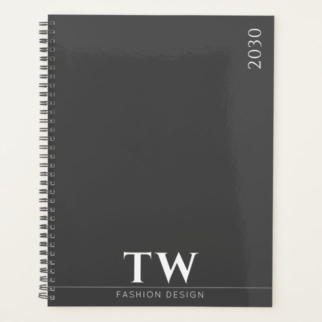 Agenda Diseñador de moda negro (Anverso)
