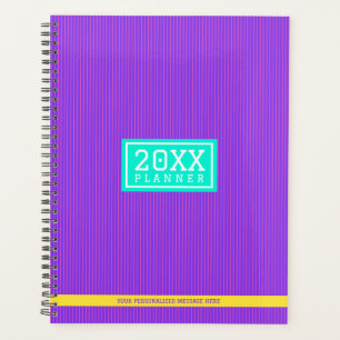 Agenda Diseñador de Monograma y nombre personalizado púrp