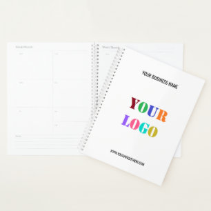 Agenda Diseñador de negocios promocional de texto y logot