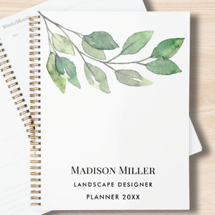 Agenda Diseñador de paisajes de vegetación en acuarela