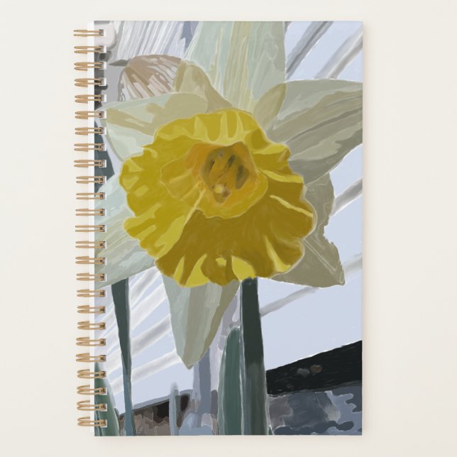 Agenda Diseñador de retrato de Daffodil 5,5" x8,5" (Anverso)