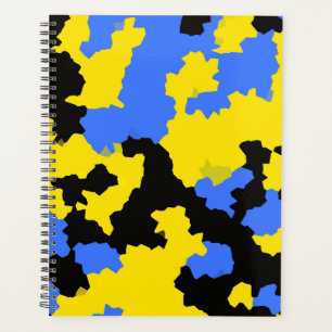 Agenda Diseño abstracto amarillo azul negro