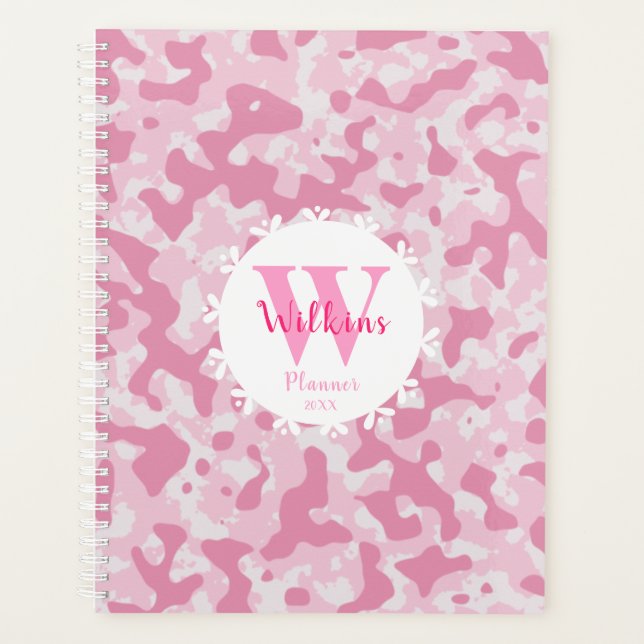 Agenda Diseño Art Decor Resumen de Camo Rosa (Anverso)