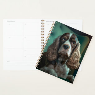 Agenda Diseño Clásico de Retrato de Cocker Spaniel Elegan