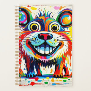 Agenda Diseño colorido y abstracto de arte animal