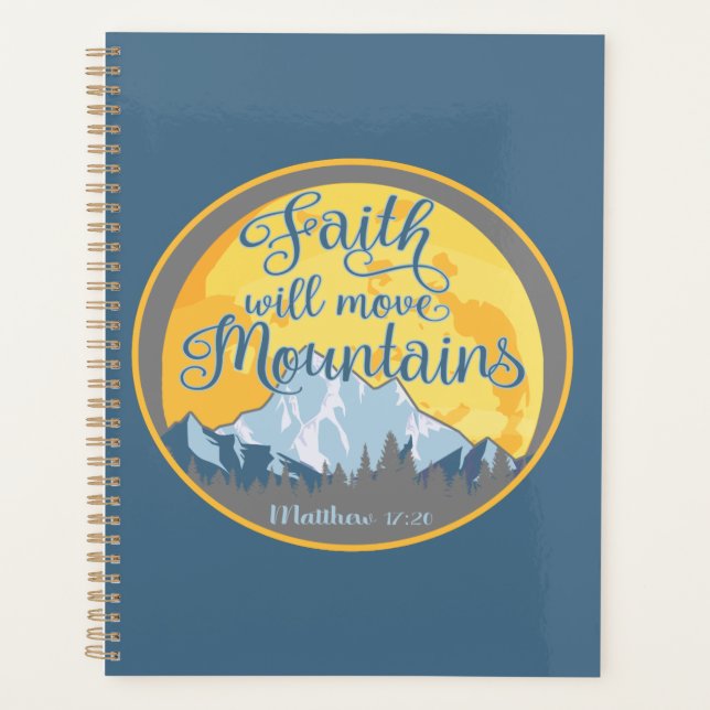 Agenda Diseño Cristiano Mover Montañas con Fe (Anverso)