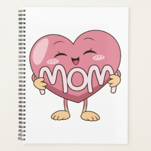 Agenda Diseño de abrazo de corazón de mamá Kawaii