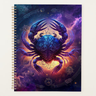 Agenda Diseño de Acuarela del Signo Zodiacal Cáncer