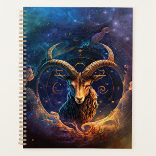 Agenda Diseño de Acuarela del Signo Zodiacal Capricornio