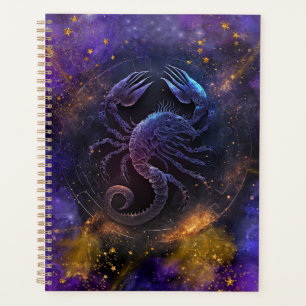 Agenda Diseño de Acuarela del Signo Zodiacal Escorpio