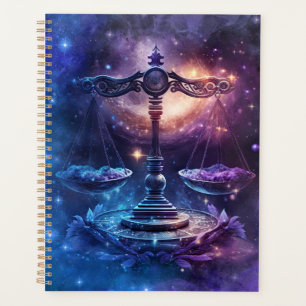 Agenda Diseño de Acuarela del Signo Zodiacal Libra