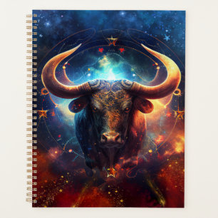 Agenda Diseño de Acuarela del Signo Zodiacal Tauro