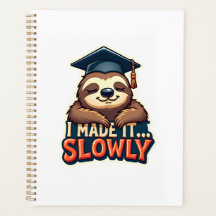 Agenda Diseño de animal lindo de graduación de perezoso d