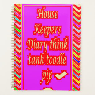 AGENDA DISEÑO DE ARTE DE ZANY CON PALABRAS DE HOUSEKEEPER