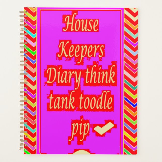 AGENDA DISEÑO DE ARTE DE ZANY CON PALABRAS DE HOUSEKEEPER (Anverso)