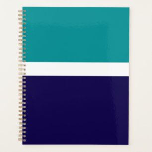 Agenda Diseño de bloque de color de la plancha azul verde