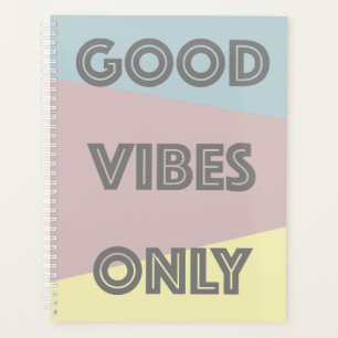 Agenda Diseño de bloques de color de mensajes positivos 