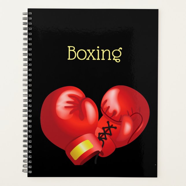 Agenda Diseño de boxeo con planificación semanal/mensual (Anverso)