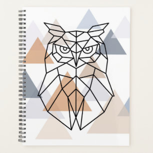 Agenda Diseño de búho geométrico