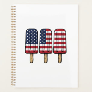 Agenda Diseño de camisa de bandera de paleta patriótica v