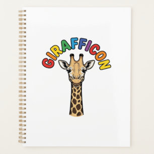 Agenda Diseño de camiseta de animal lindo icono de jirafa
