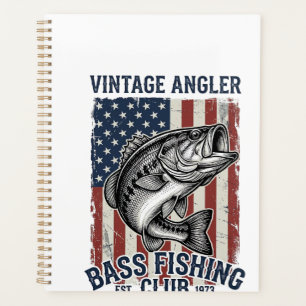 Agenda Diseño de camiseta de bandera americana de pesca d