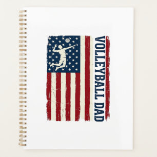 Agenda Diseño de camiseta de bandera patriótica de papá d