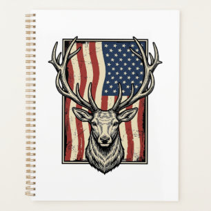 Agenda Diseño de camiseta de caza de bandera estadouniden