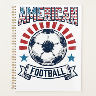 Agenda Diseño de camiseta de fútbol americano vintage