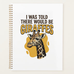 Agenda Diseño de camiseta de grabado vintage de jirafa di