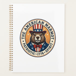 Agenda Diseño de camiseta de grabado vintage de marmota p