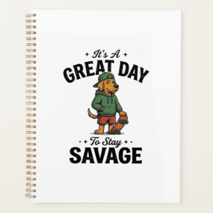 Agenda Diseño de camiseta de grabado vintage de perro sal