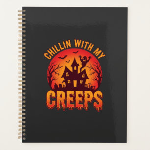 Agenda Diseño de camiseta de Halloween Chillin With My Cr