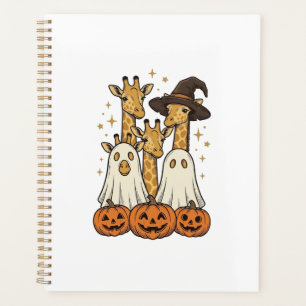 Agenda Diseño de camiseta de Halloween de jirafa fantasma