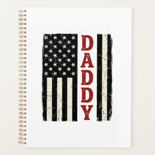Agenda Diseño de camiseta de la bandera americana Distres